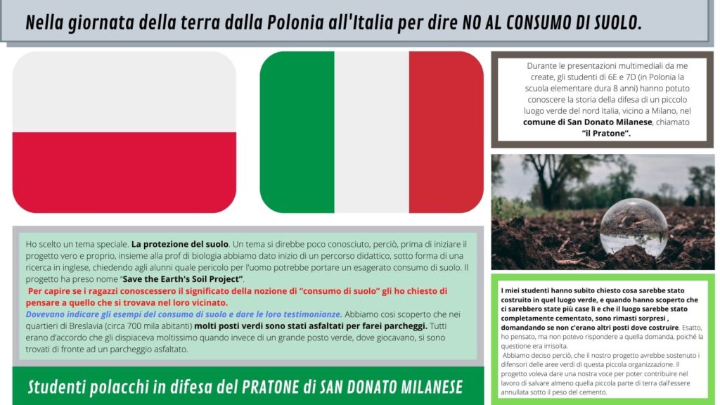 ITALIA POLONIA studenti in difesa del Pratone