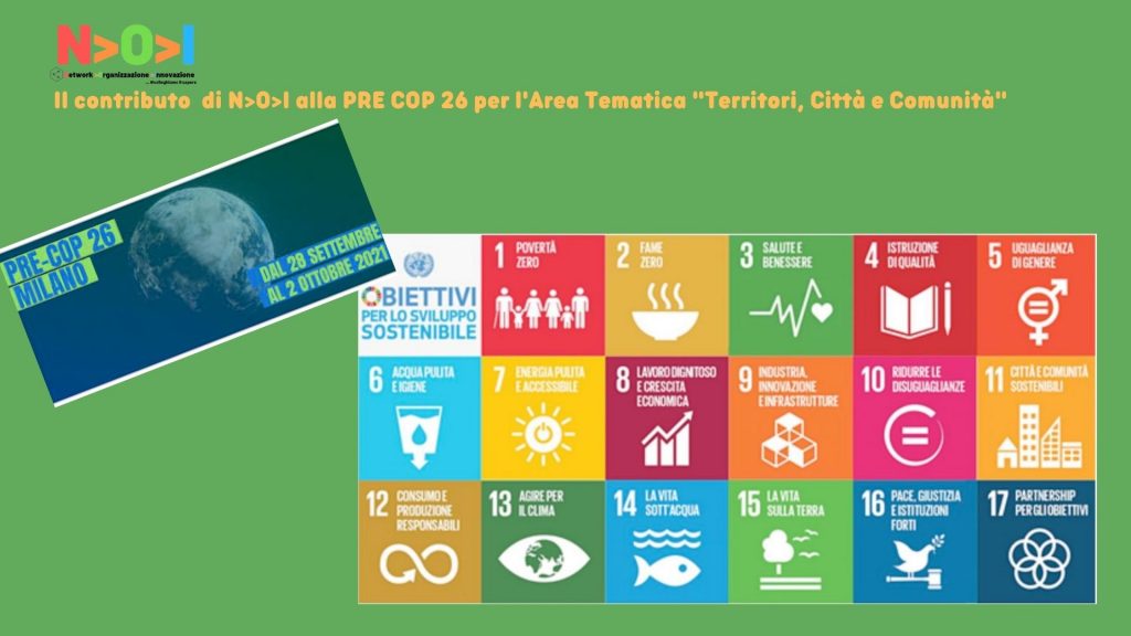 Il contributo di NOI alla PRE COP 26 per l'Area Tematica Territori, Città e Comunità