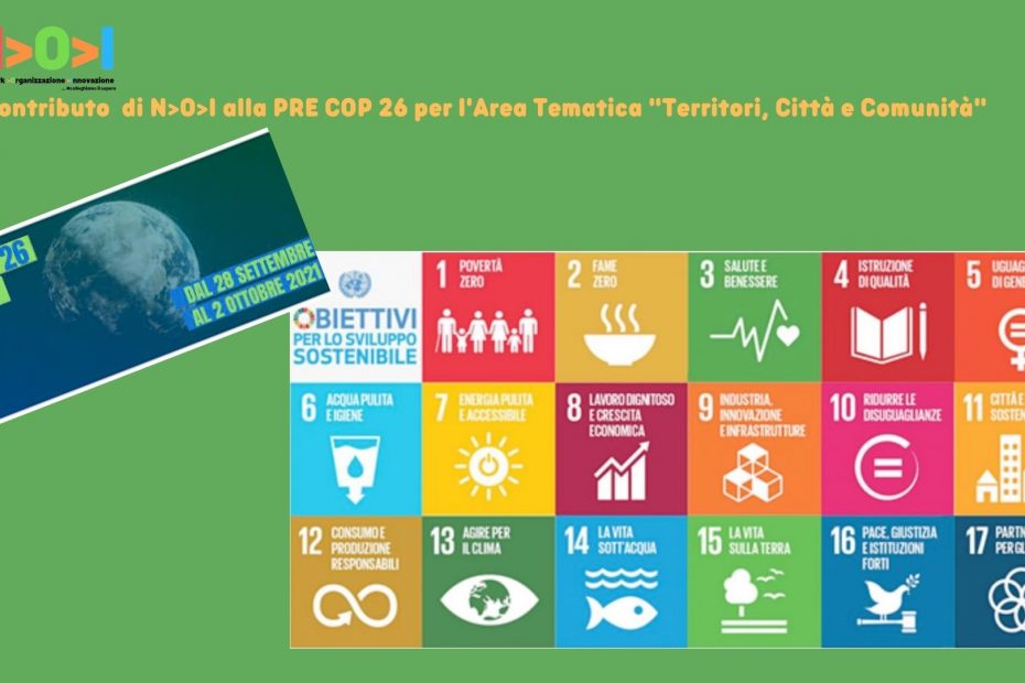 Il contributo di NOI alla PRE COP 26 per l'Area Tematica Territori, Città e Comunità