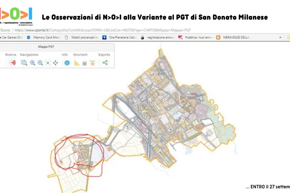 Le Osservazioni di NOI alla Variante al PGT di San Donato Milanese