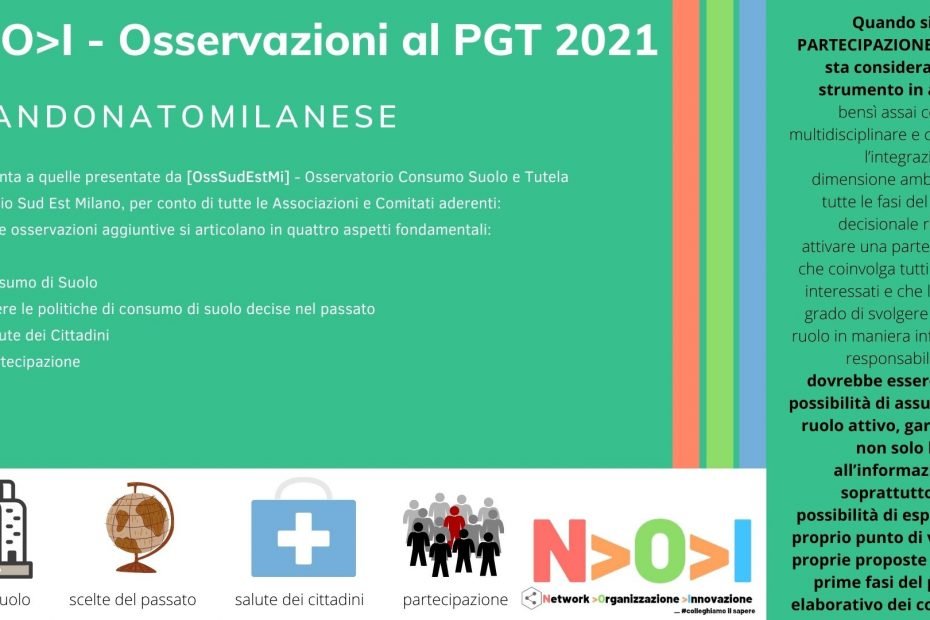 N>O>I - Osservazioni al PGT di San Donato Milanese