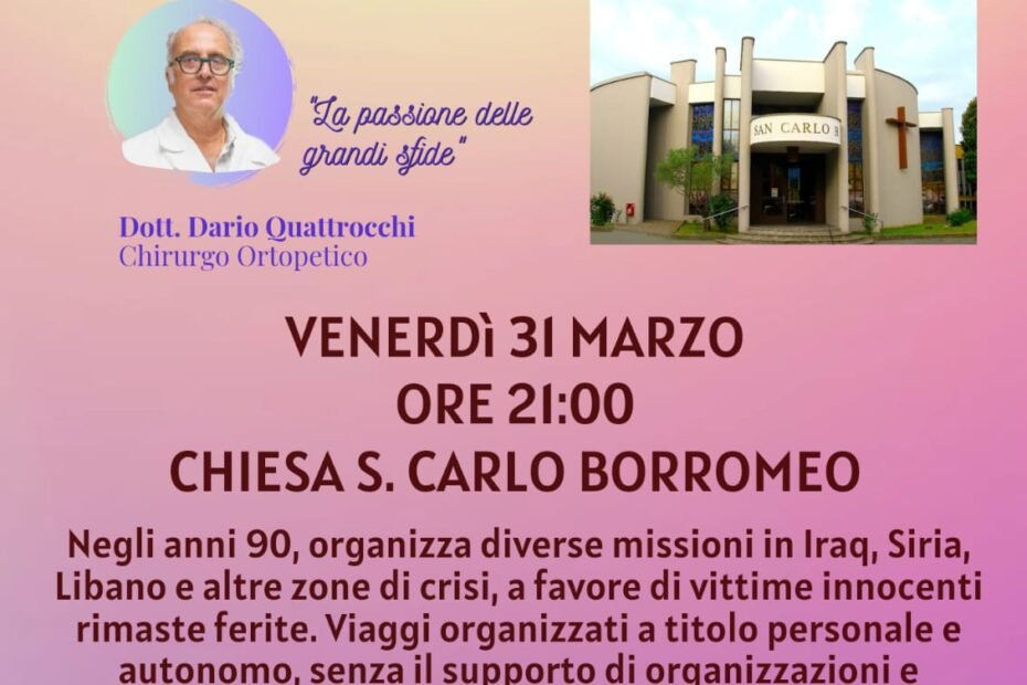 L’incontro a tu per tu con Dario Quattrocchi, il medico che vive con passione le grandi sfide