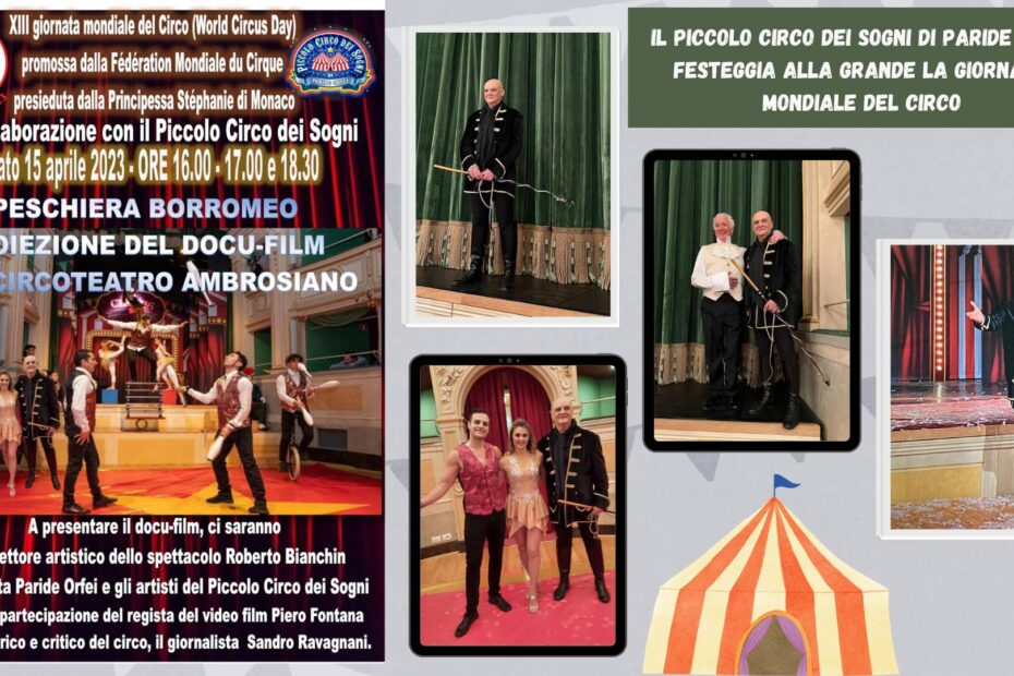 Cirdo Paride Orfei Peschiera Borromeo cinema documentario per la giornata mondiale del circo 15 aprile 2023