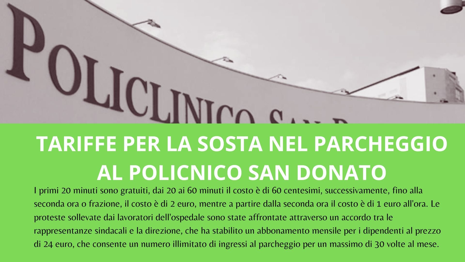 tariffe_sosta_parcheggio_ospedale San Donato Milanese GSD SAN DONATO