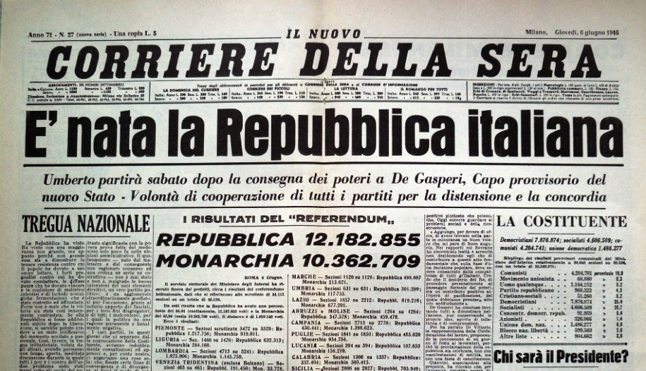 2 giugno, foto di pubblico dominio, articolo del Corriere della Sera