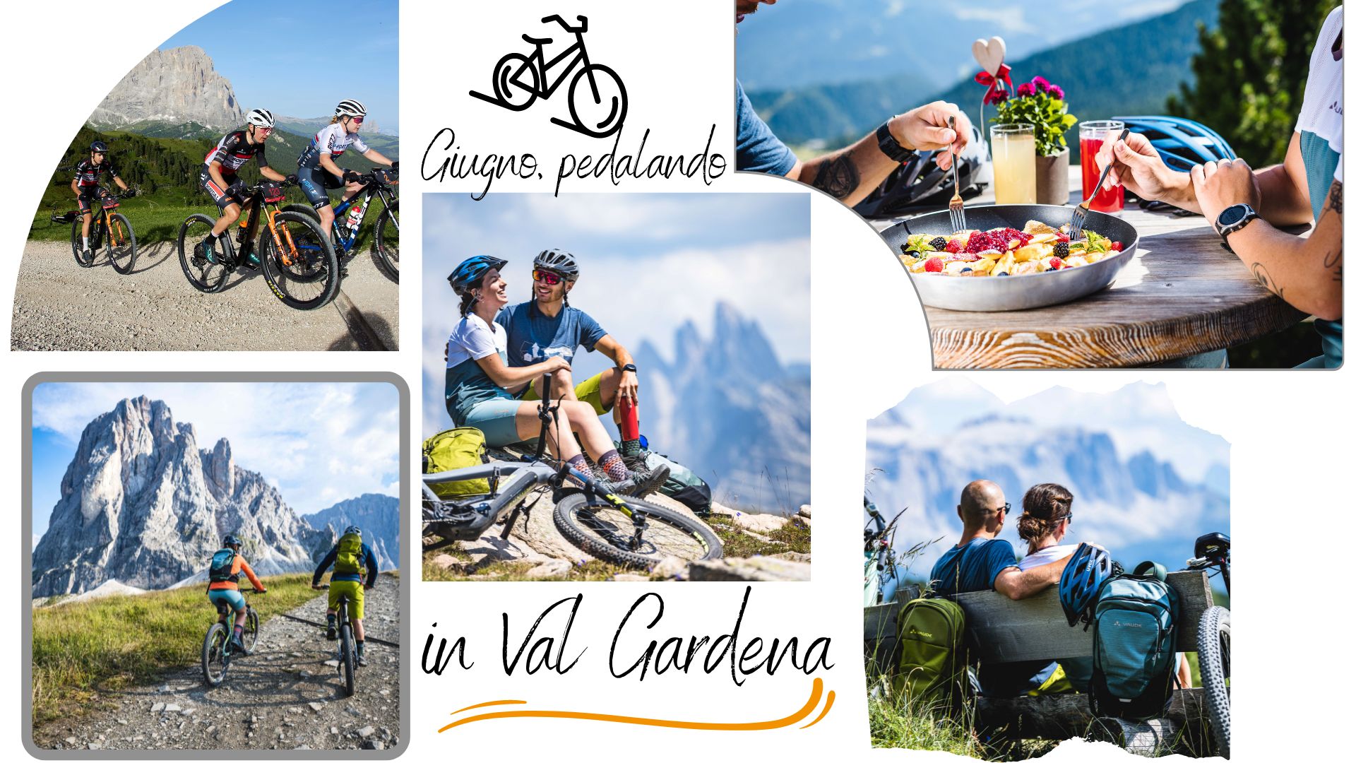 Giugno, pedalando, in Val Gardena