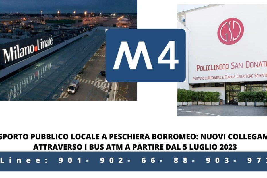 Trasporto Pubblico Locale a Peschiera Borromeo nuovi collegamenti attraverso i bus ATM a partire dal 5 luglio 2023