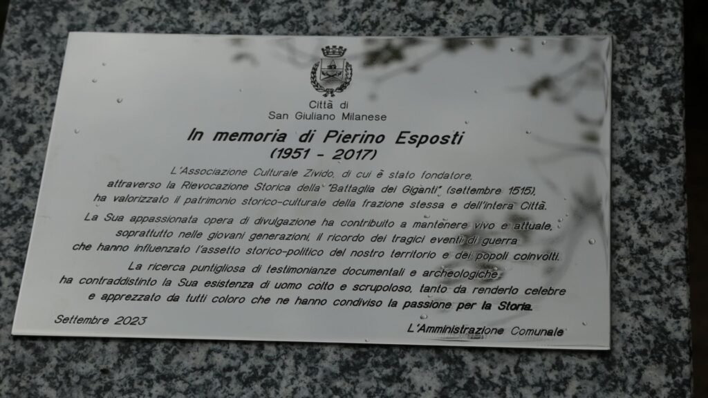 Targa in memoria di Pierino Esposti