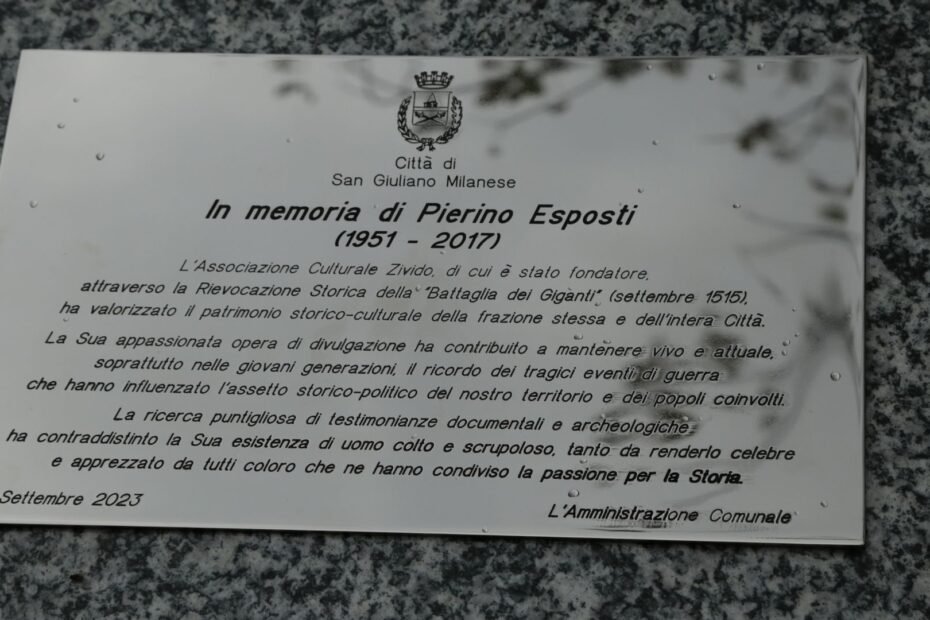 Targa in memoria di Pierino Esposti