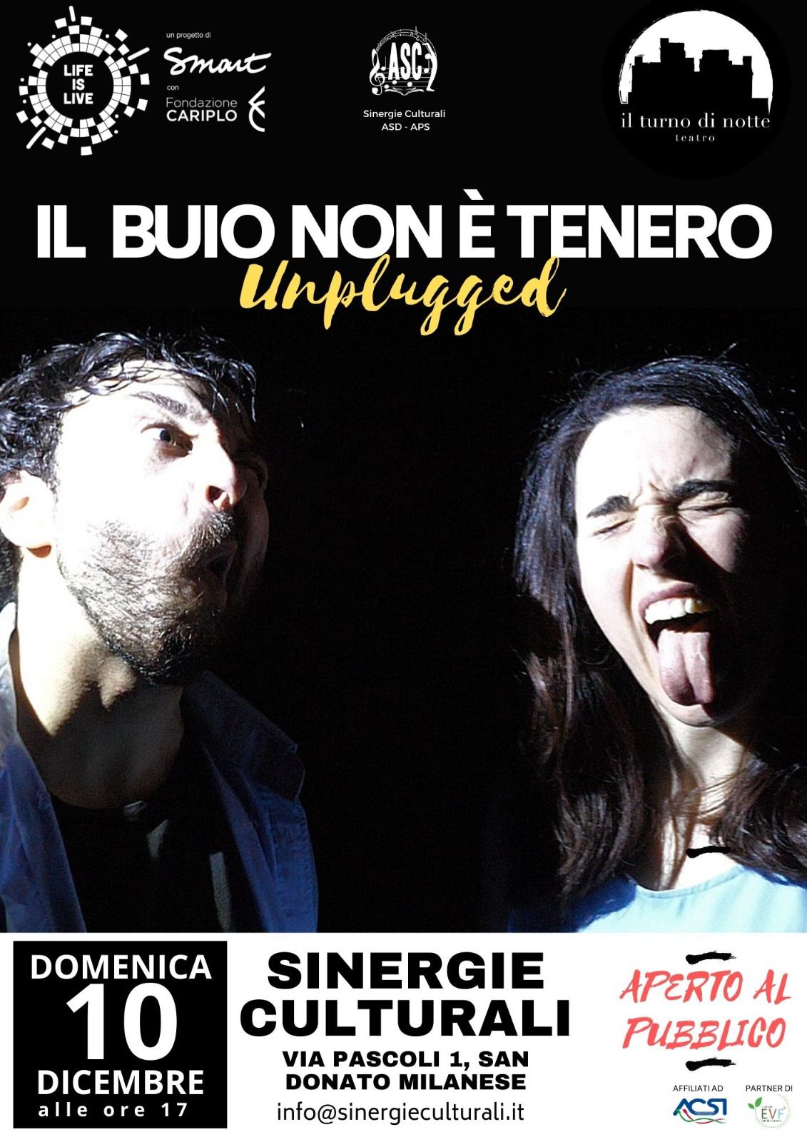 IL BUIO NON È TENERO UNPLUGGED - Sinergie Culturali