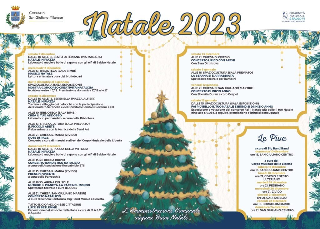 Programma Eventi Natale 2023 - San Giuliano Milanese