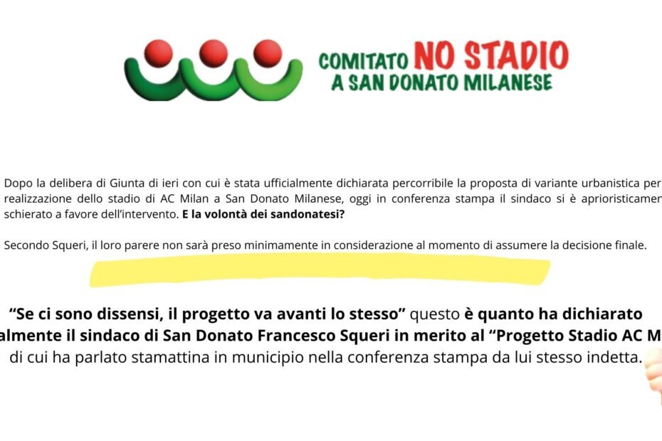 Comitato no stadio 25012024