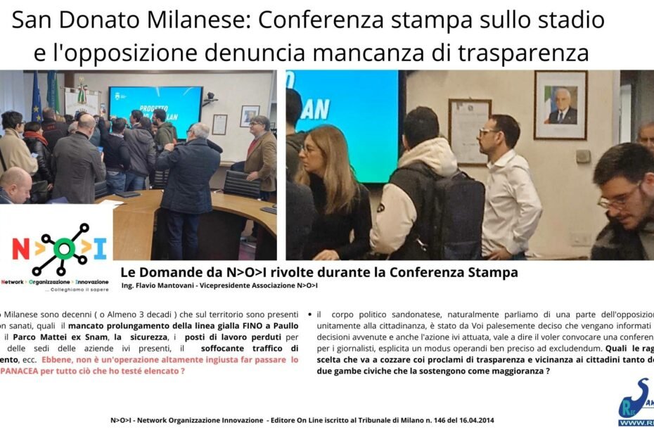 Conferenza Stampa Stadio Milan con i Giornalisti, le domande di N>O>I al Sindaco Francesco Squeri