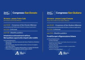 Azione SDM - Congressi 16 e 23 Marzo 2024 San Donato Milanese e San Giuliano Milanese