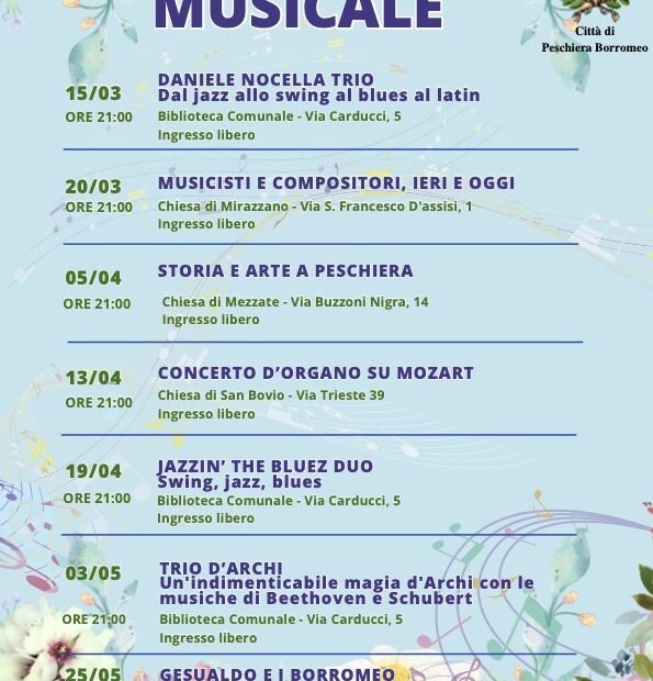 Primavera Musicale Eventi Peschiera Borromeo