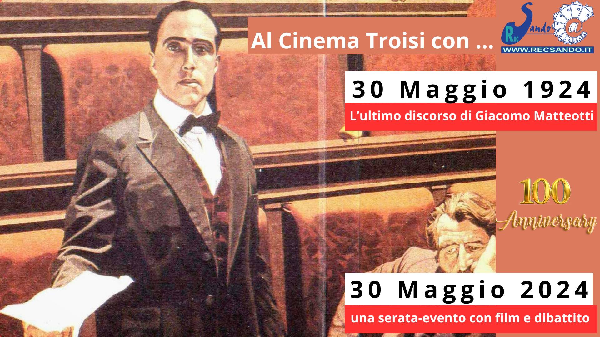 30 Maggio 1924 - 30 Maggio 2024 - Anniversario discorso Matteotti
