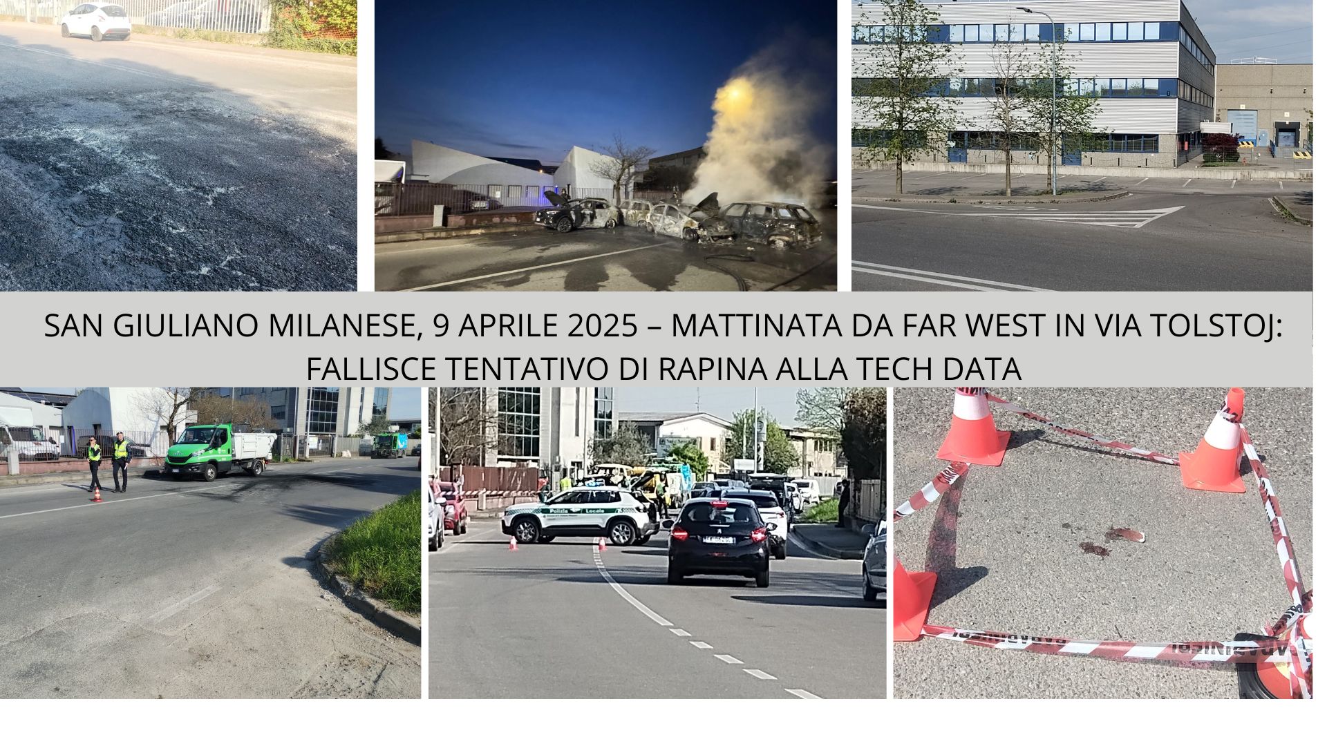 San Giuliano Milanese, 9 aprile 2025 – Mattinata da far west in via Tolstoj fallisce tentativo di rapina alla Tech Data
