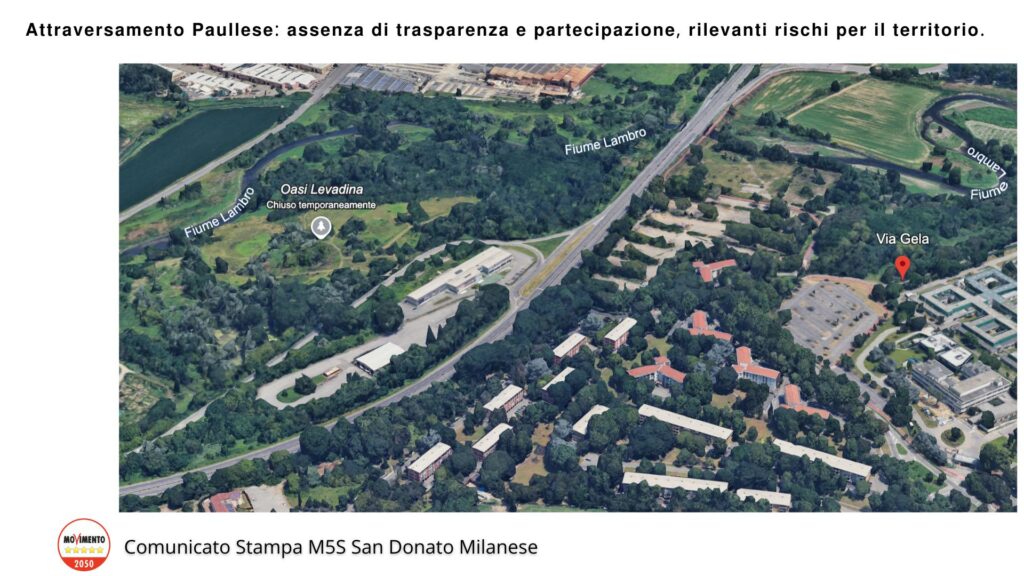 M5S sovrappasso rotonda Paullese . Oasi Levadina, mancanza di coinvolgimento dei cittadini