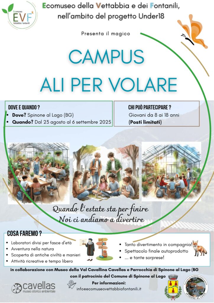 Locandina Campus Ali per volare con sfondo lago