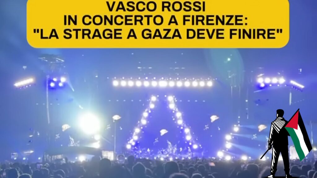 Vasco Rossi 6 giugno 2025 - Stop alla strage di bambini di innocenti a GAZA
