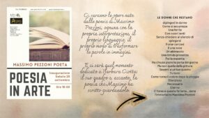 POESIA IN ARTE - SPAZIO AGORÀ 26 Settembre ore 18 evendo del poeta Massimo Pezzoni