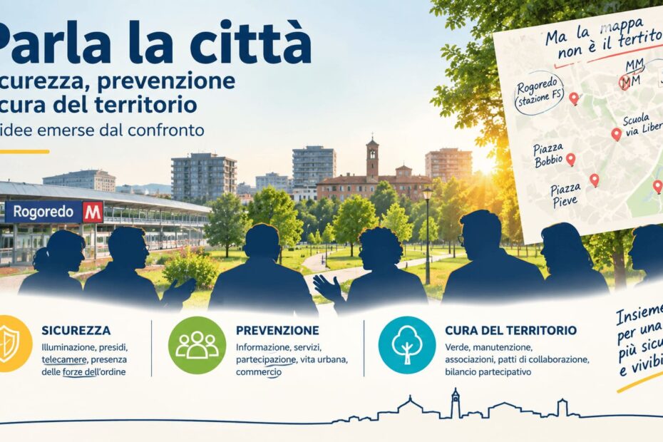 PARLA LA CIITTÀ - sicurezza prevenzione e cura del territorio incomntro in sala UTE del 25 Ottobre 2026 organizzato dal PD San Donato Milanese e aperto alla città